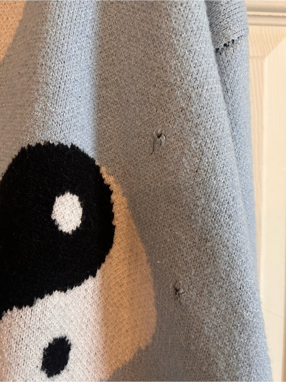 Dressed In Lala Light Blue Yin Yang Crewneck Sweater (please read details) - Picture 2 of 5